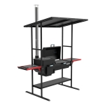 Комплект печь-мангал Grillver, Искандер-400 Инклайн Эйр с чугунной решеткой (вид c)