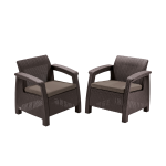 Комплект мебели Keter Corfu Duo коричневый (вид a)